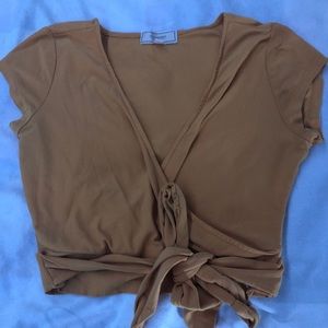 Low Cut Wrap Around Crop Top